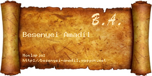 Besenyei Amadil névjegykártya